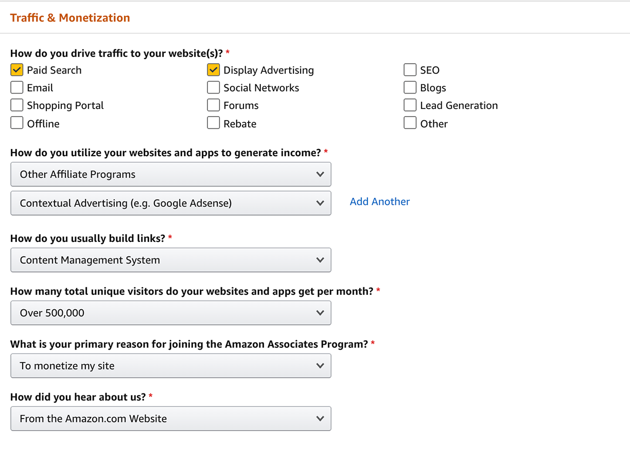 amazon affiliates program